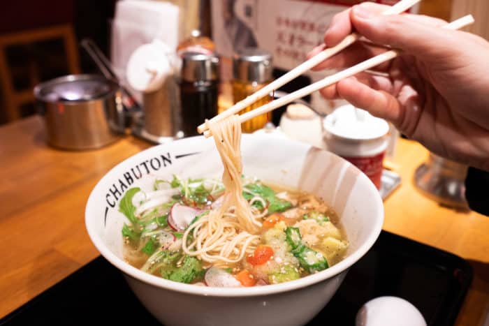 Kyoto vegetarian ramen at Chabuton