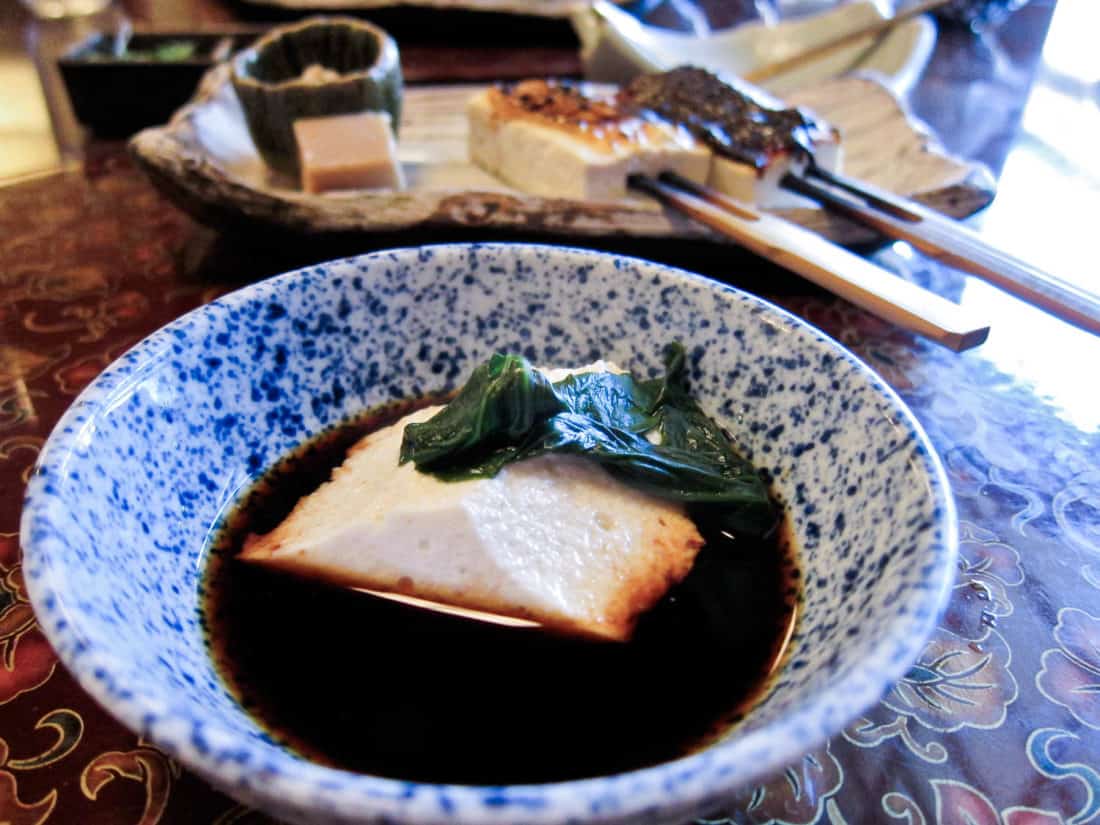 Tosuiro vegan tofu set in Kyoto