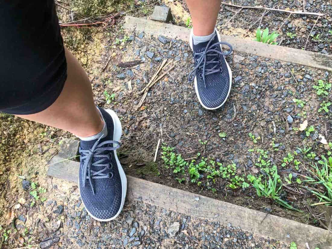 Wearing my Allbirds Dashers on the trail