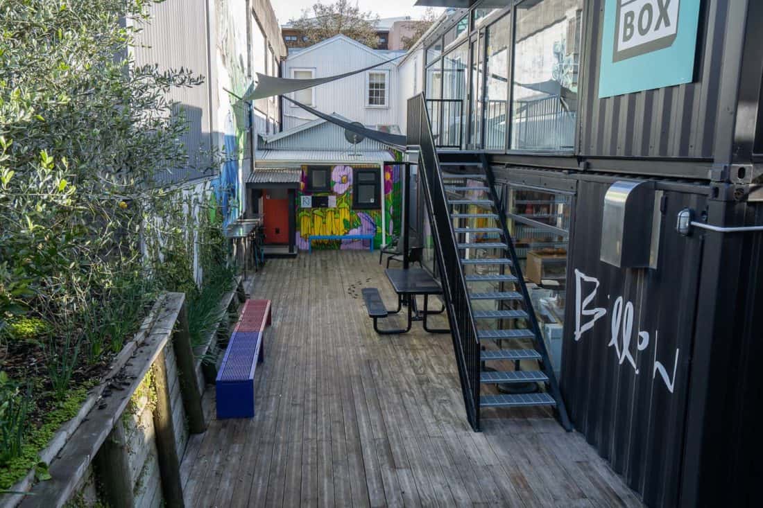 Billow bakery in a shipping container in New Plymouth, Taranaki, New Zealand