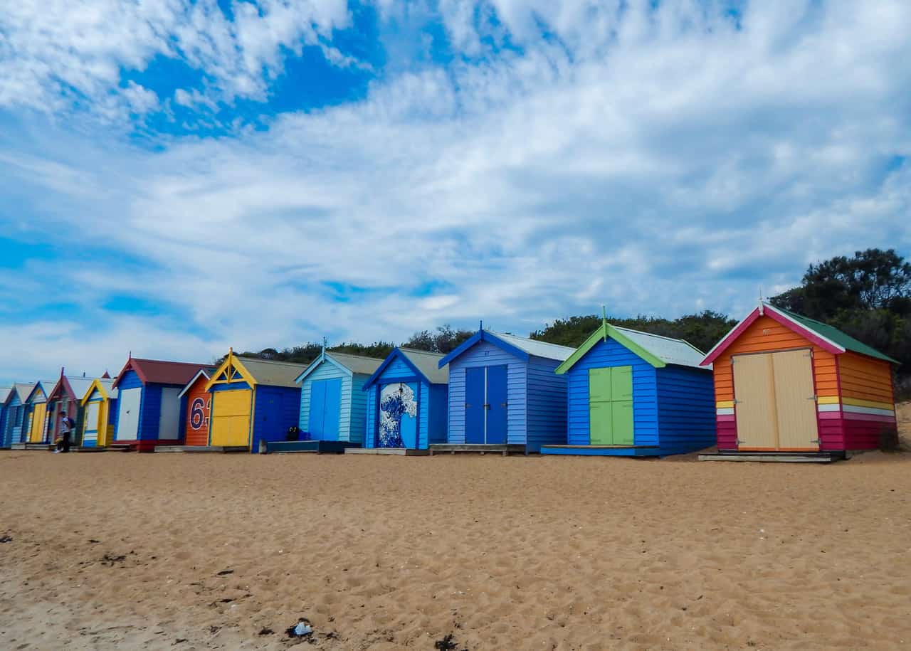 Brighton Beach Bathing Boxes on an easy day trip from Melbourne