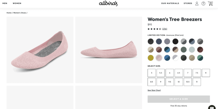 allbirds flats sizing