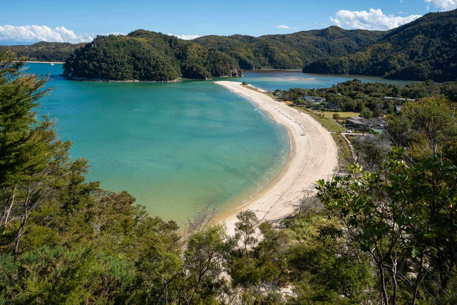 View from above of Torrent Bay in Abel Tasman National Park