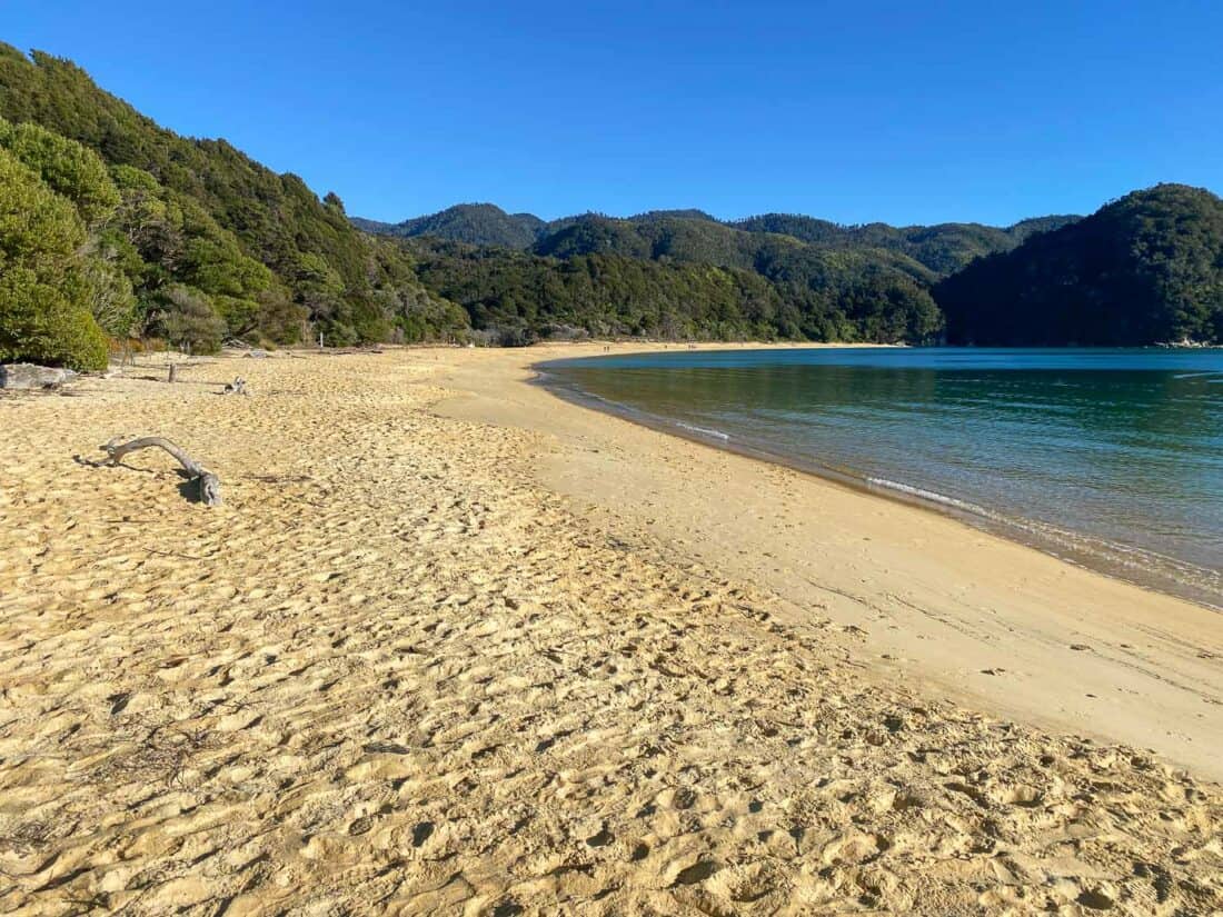 Anchorage Beach in Abel Tasman National Park in winter, New Zealand