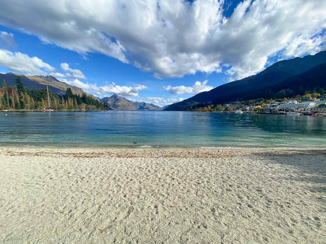 Queenstown Bay Beach in autumn