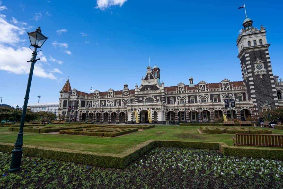 Dunedin Railway Station in New Zealand