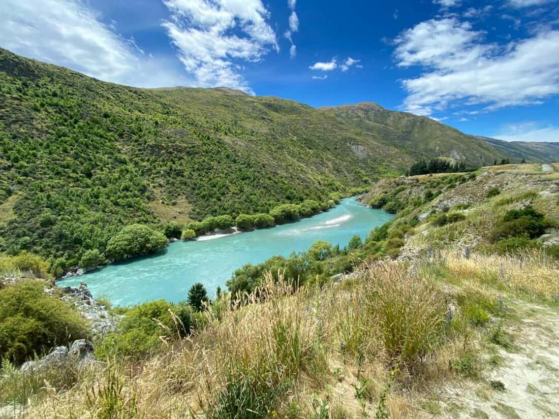 The Kawarau Gorge in the Gibbston Valley in summer