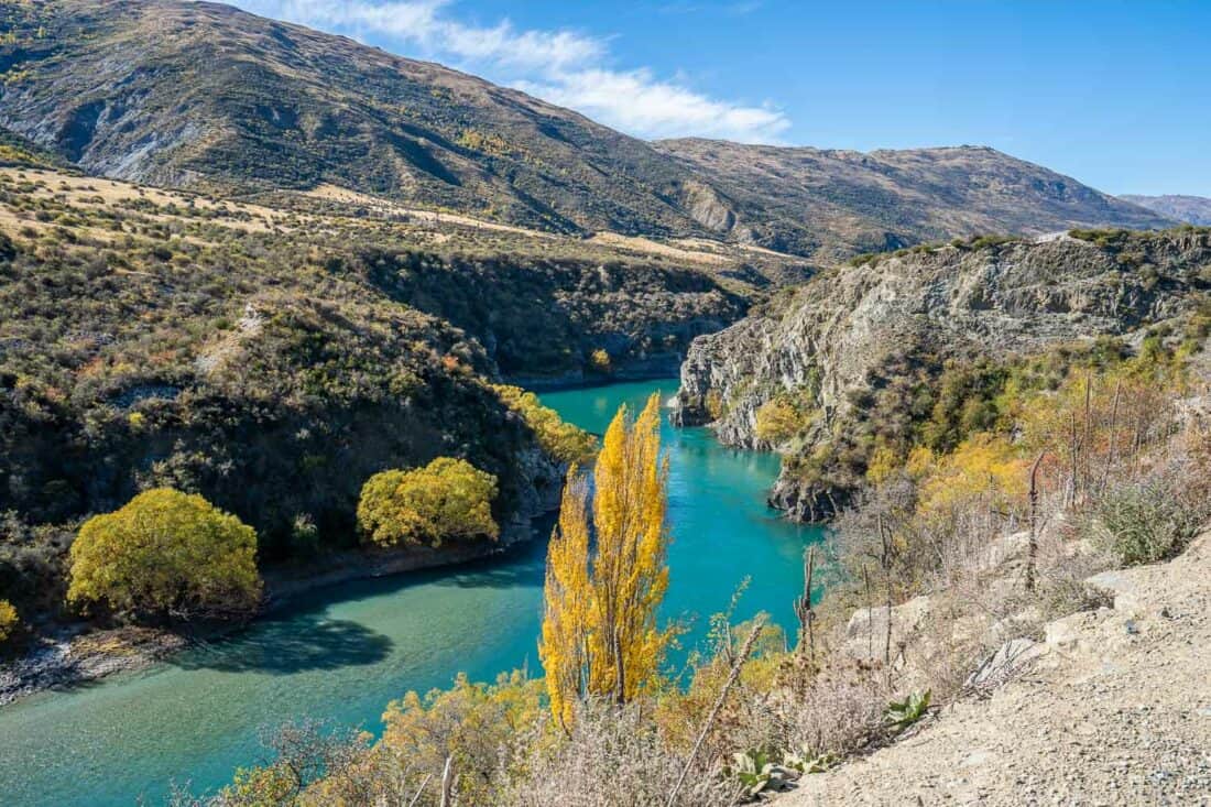 The Kawarau River and Gorge in autumn