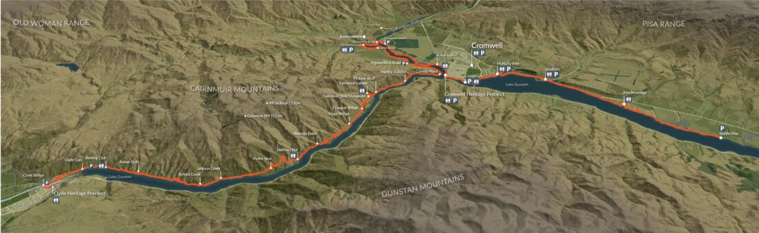 Lake Dunstan Cycle Trail Map