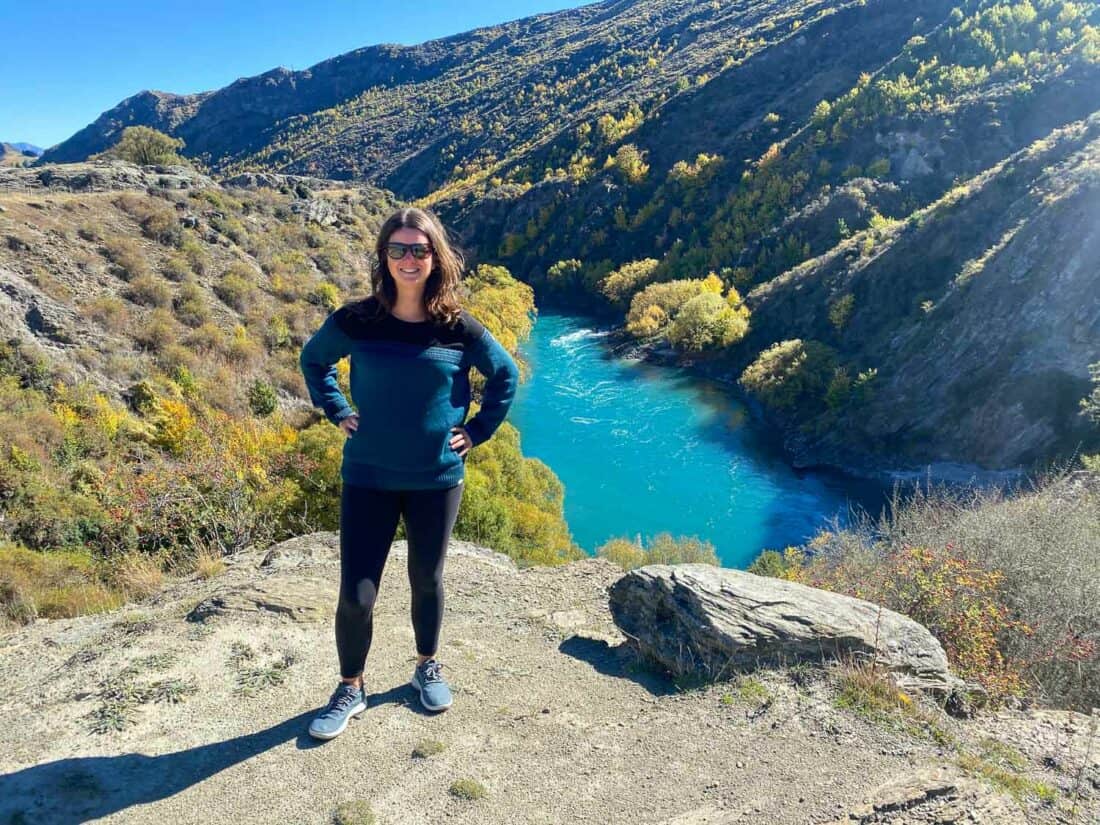 Wearing my Allbirds Wool Runner Mizzles in Gibbston Valley