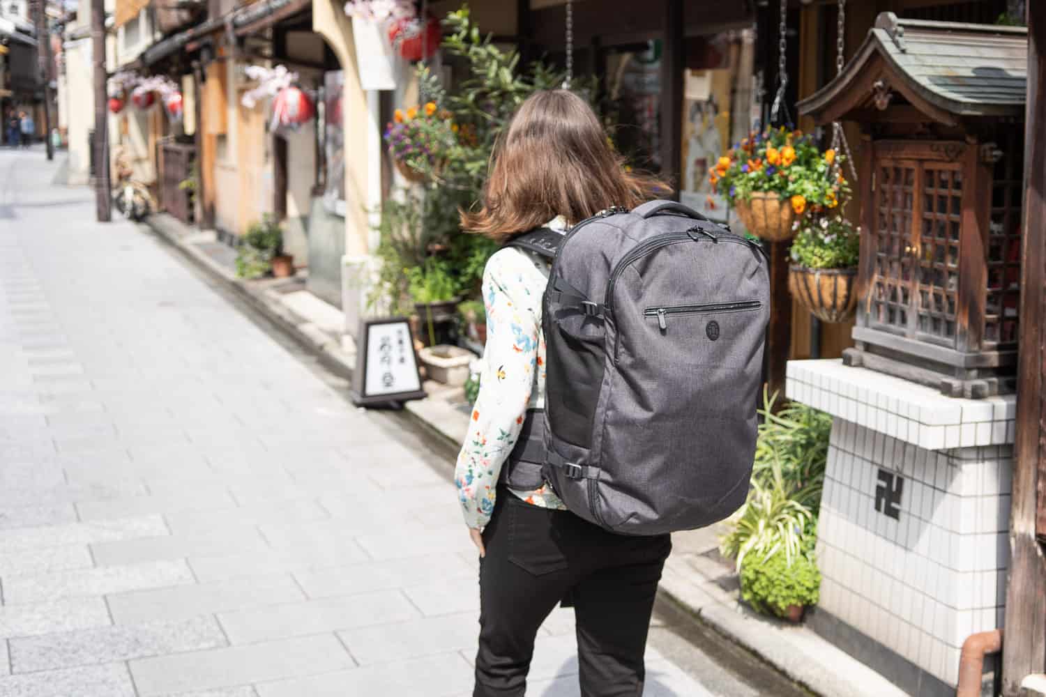 Tortuga Setout 45L backpack worn by a woman