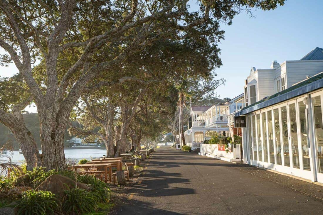 The Strand waterfront street in Russell, Bay of Islands New Zealand