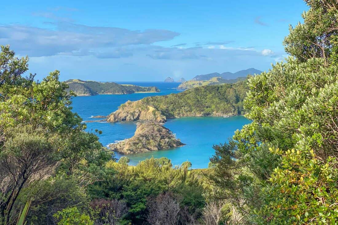 View from Moturua Island in Bay of Islands Northland, New Zealand