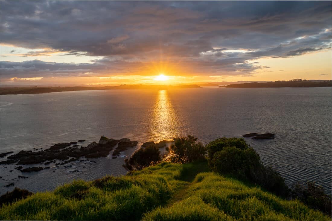 Tapeka Point Track at sunset in Bay of Islands