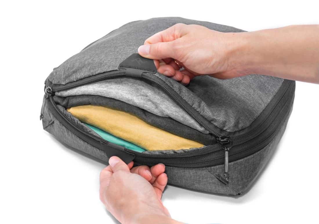 Peak Design packing cubes tear-away zipper