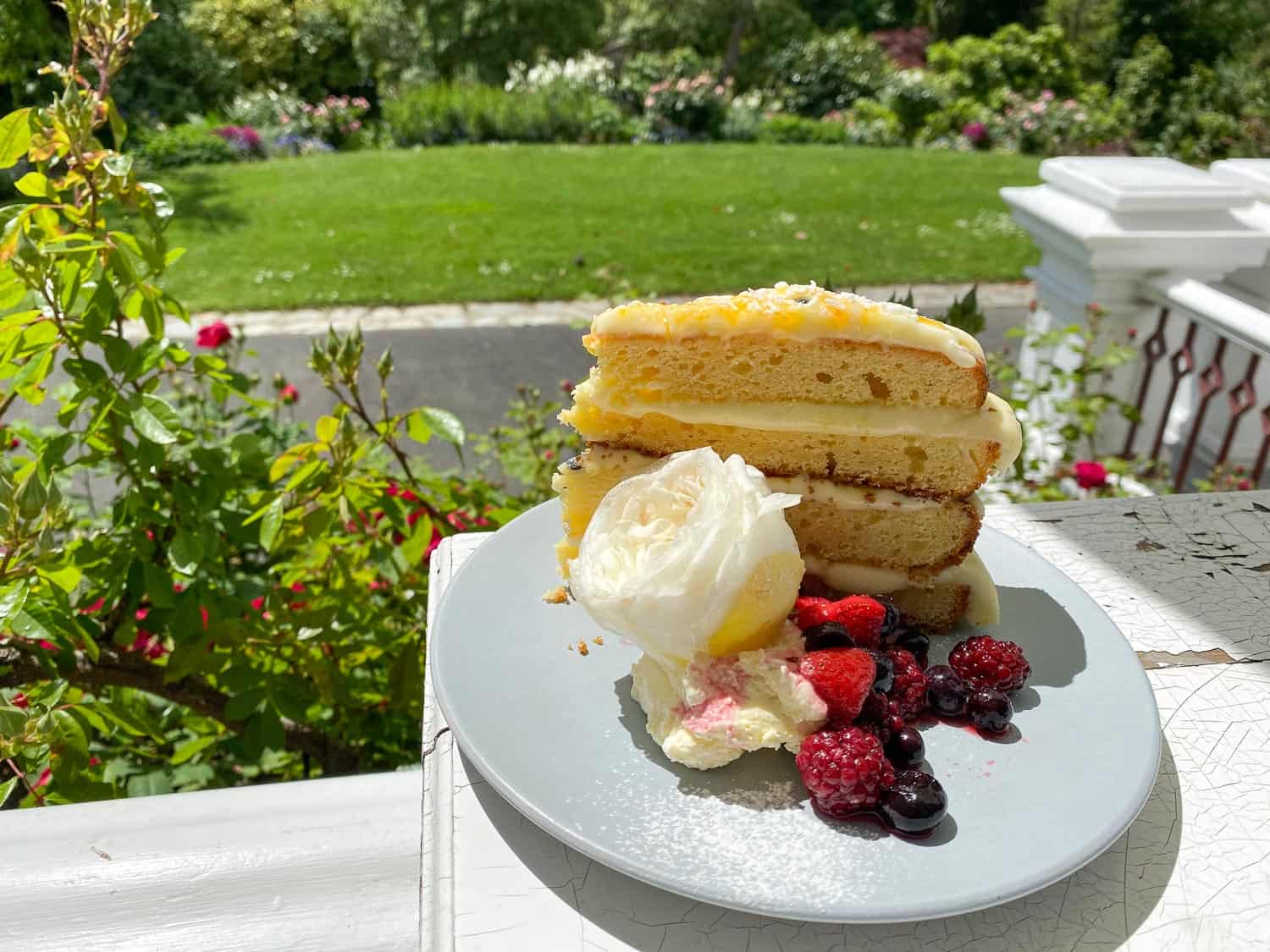 Afternoon tea at Melrose House Cafe, one of the best cafes in Nelson, NZ