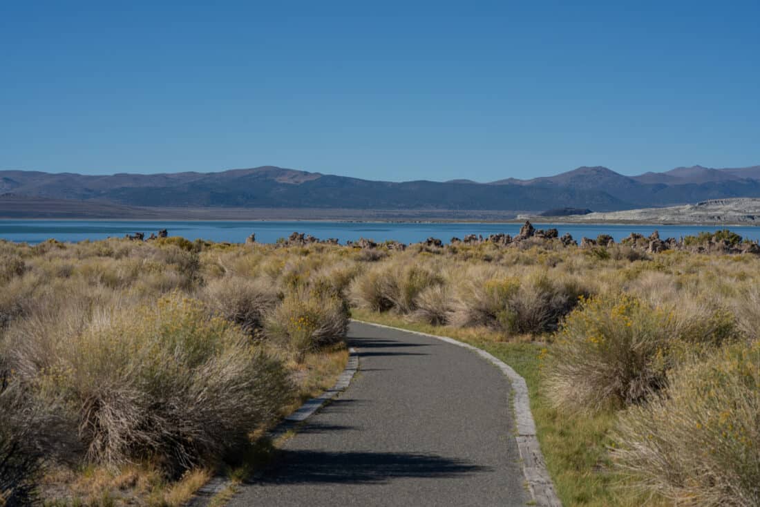 Road leading to Mono Lake, California