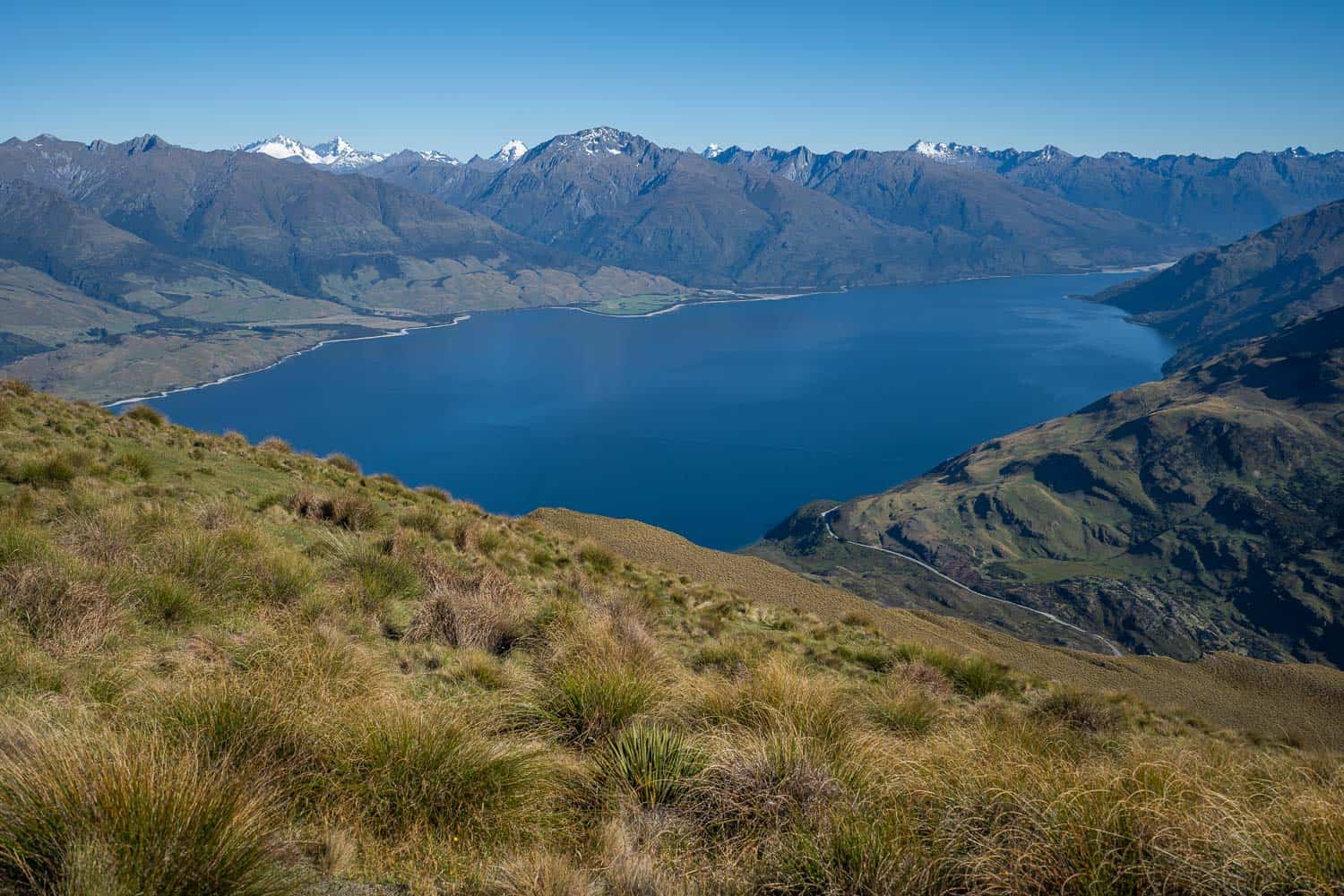 The view from the summit of the Isthmus Peak Track overlooking Lake Wanaka