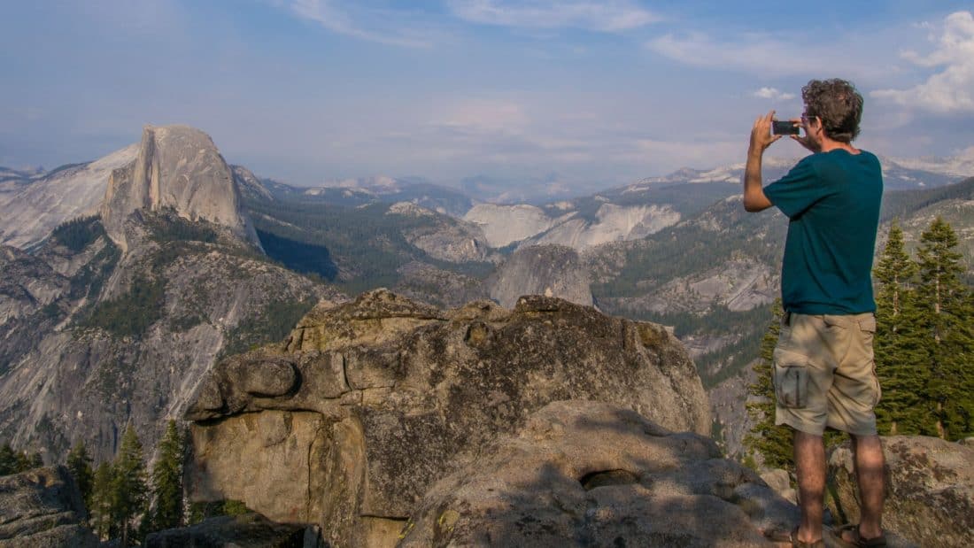 Simon at Washburn Point, the viewpoint just before Glacier Point, Yosemite National Park