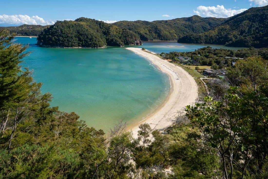 Torrent Bay from above in Abel Tasman National Park, New Zealand