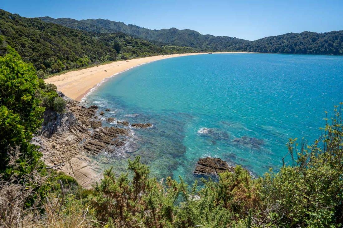 Totaranui Beach from Skinner Point south on the Abel Tasman Coast Track, New Zealand