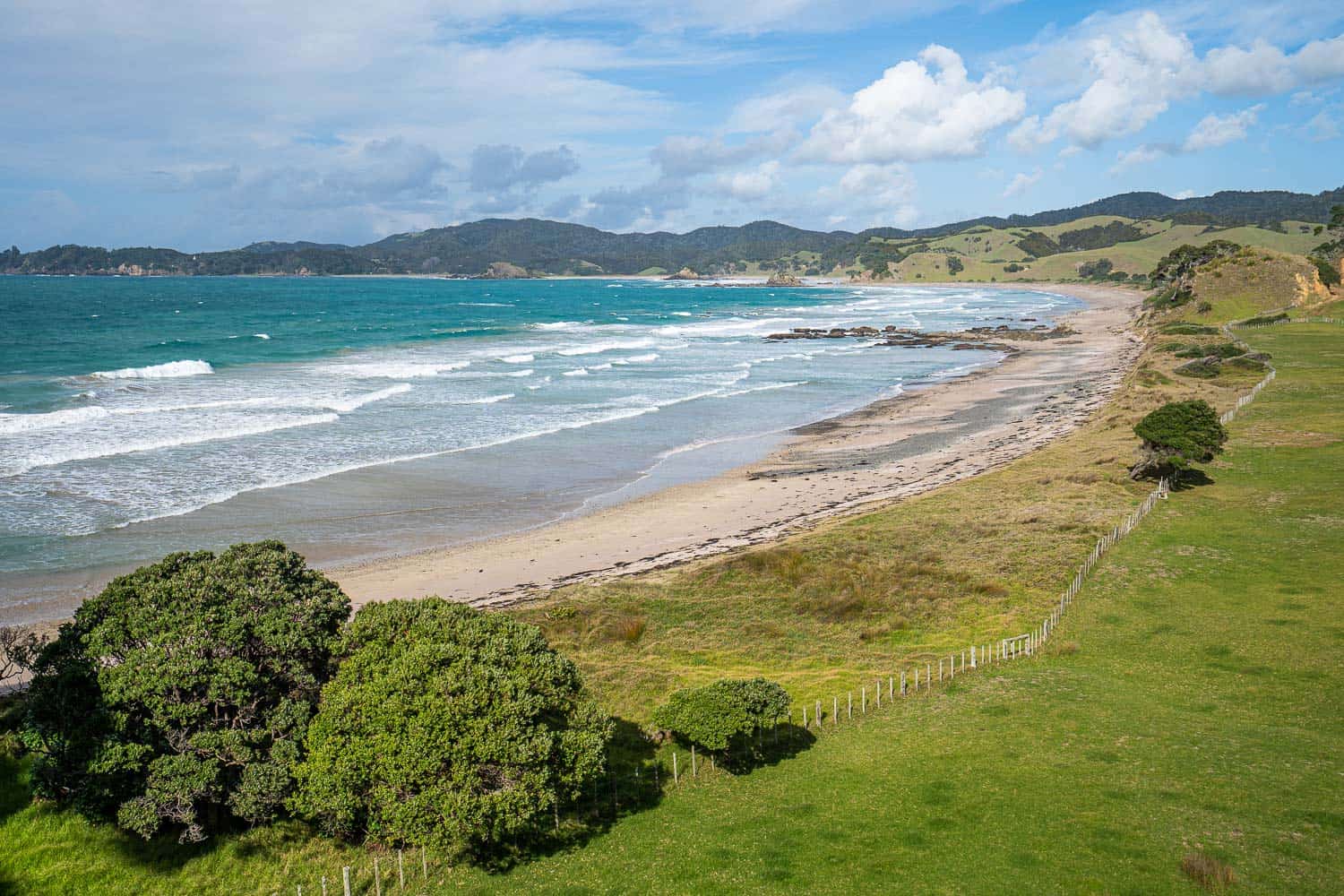 Okupe Beach at Mimiwhangata Coastal Park in New Zealand