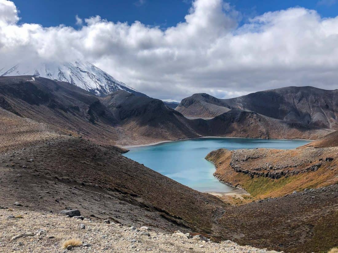 Upper Tama Lake in Tongariro National Park, New Zealand