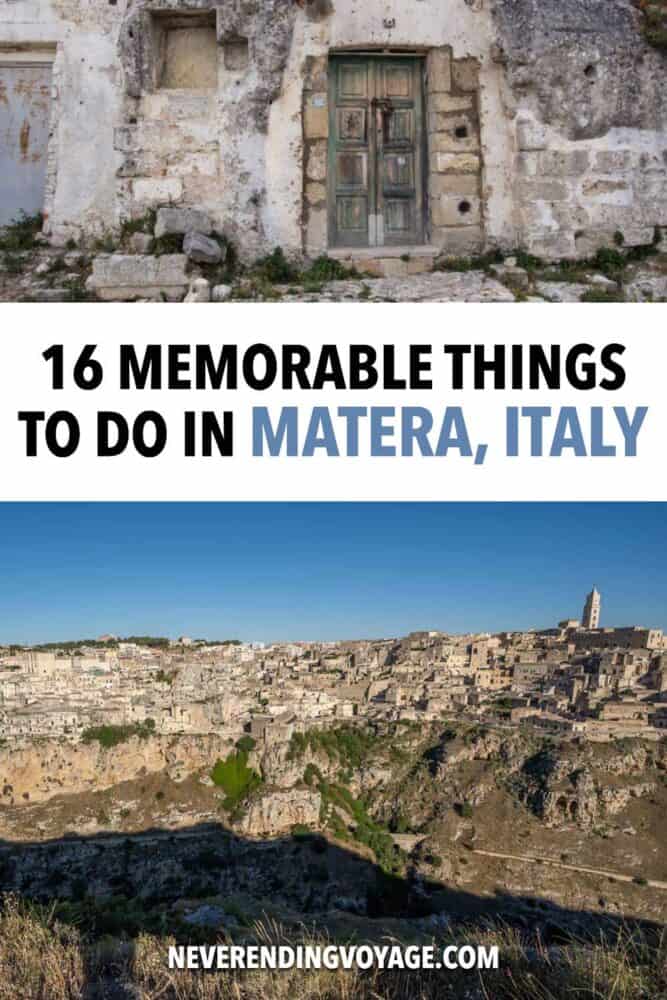 Best Things to Do in Matera Guide Pinterest pin