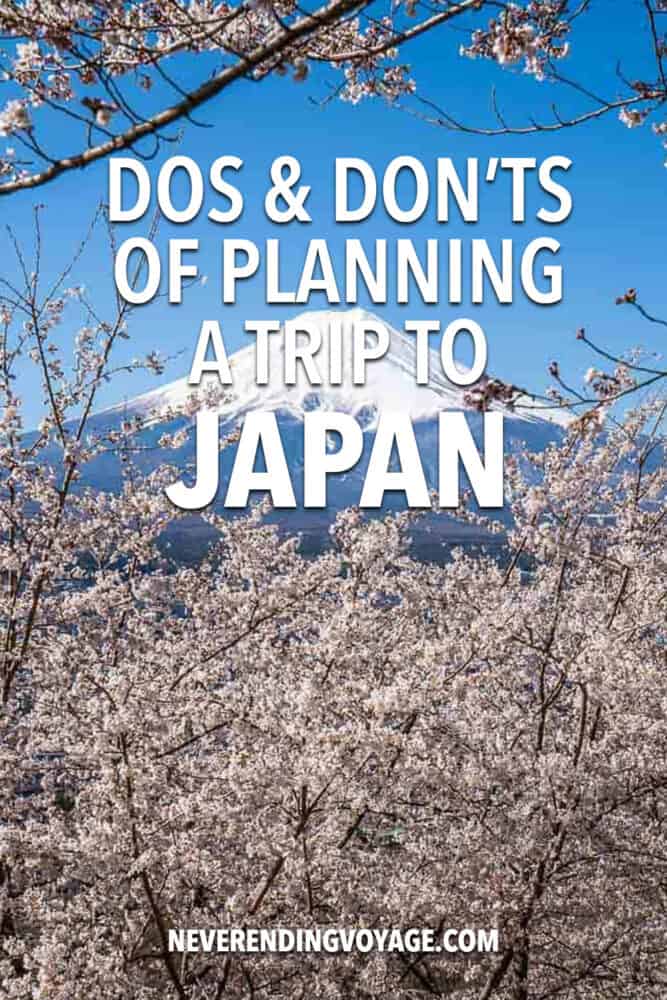Dos and Don'ts in Japan Pinterest pin
