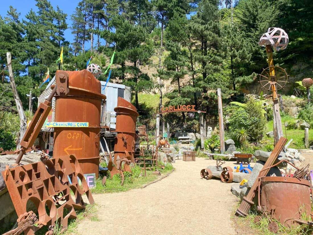 Playing junkyard minigolf at Carlucci Land is one of the most fun things to do in Wellington New Zealand