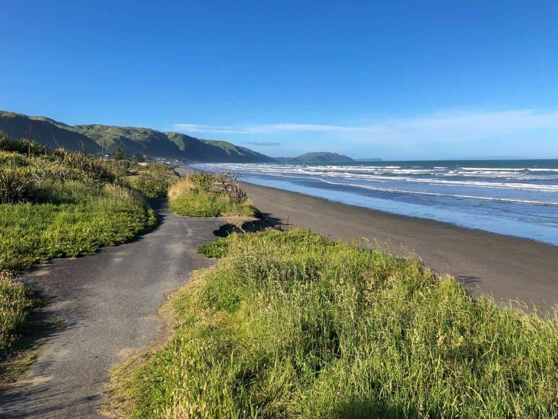 The Paekakariki end of Queen Elizabeth Park on the Kapiti Coast