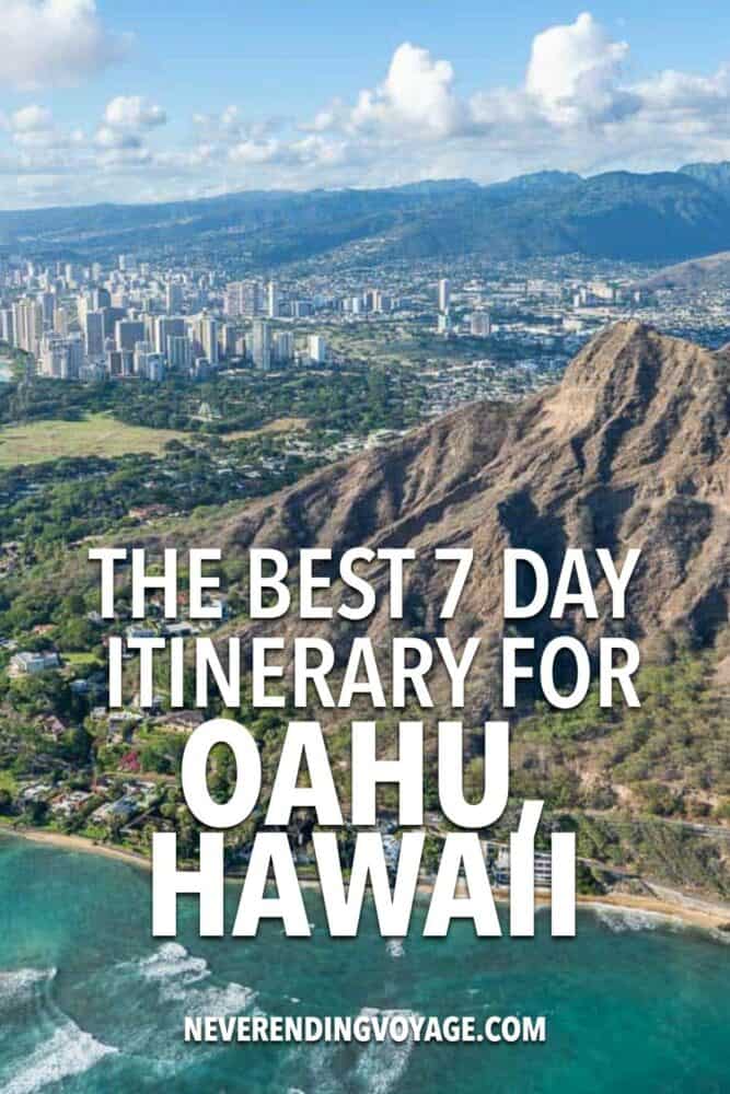 Oahu Itinerary Guide Pinterest pin