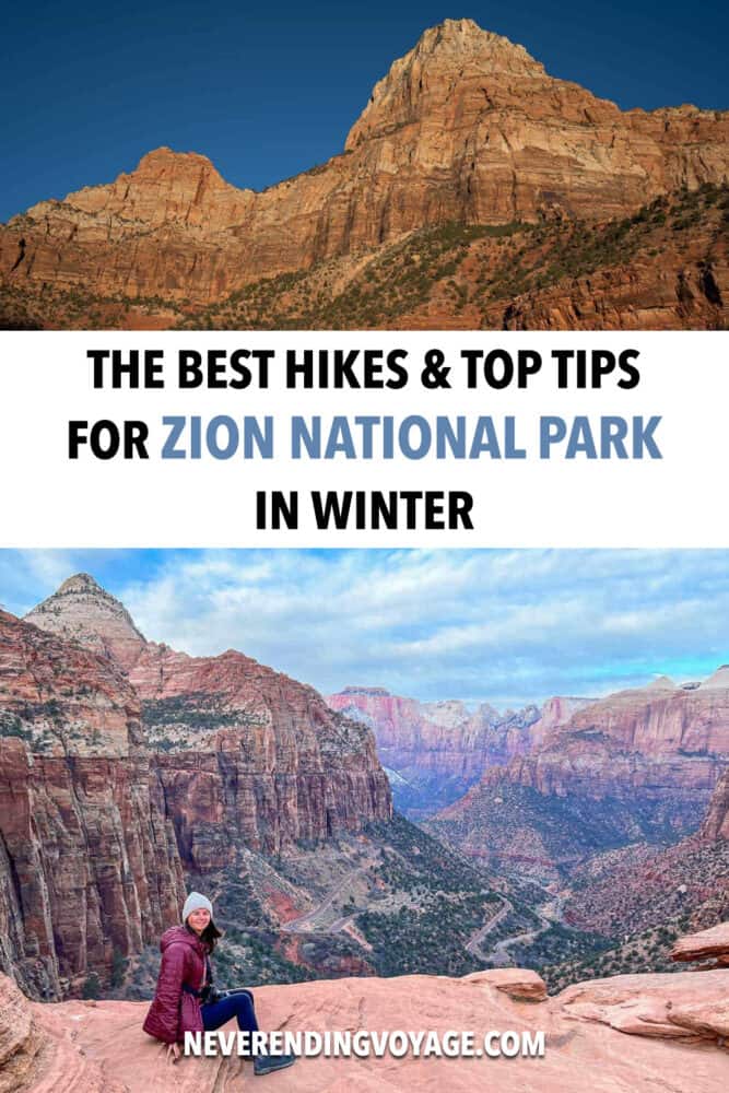 Zion Winter Pinterest pin