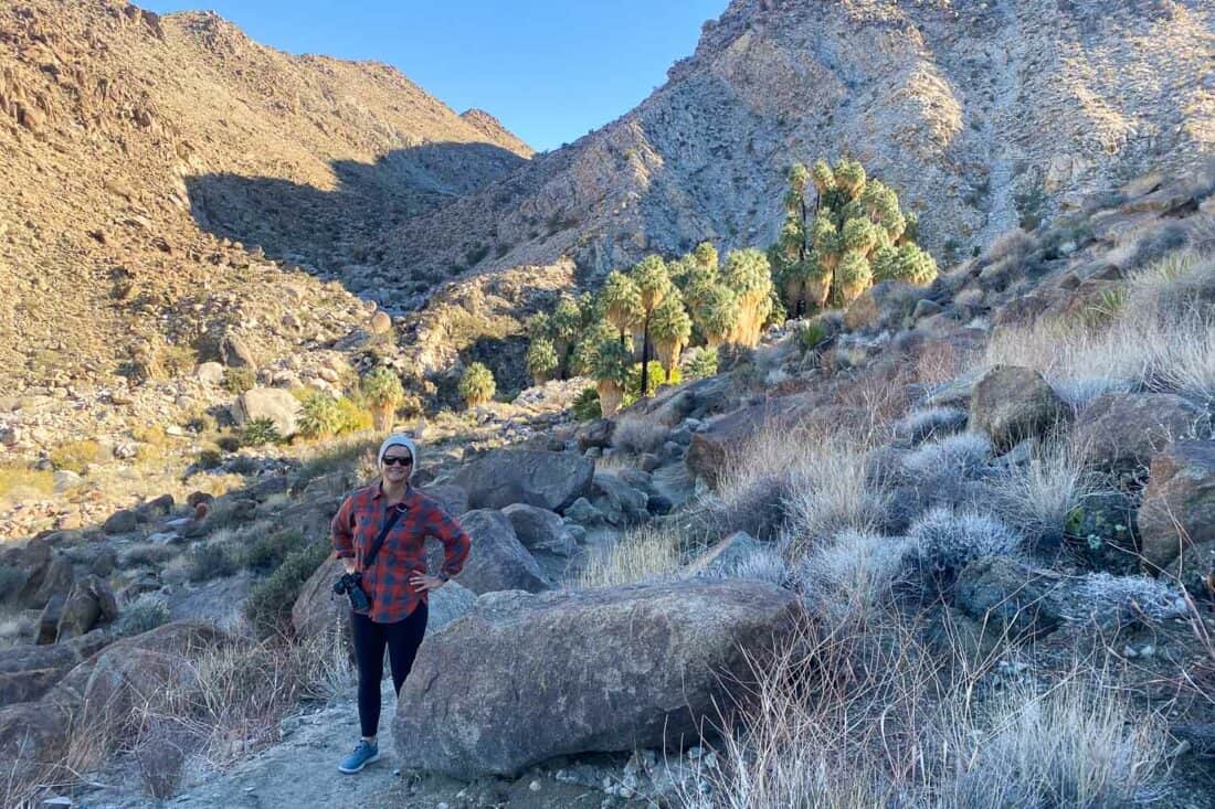 Erin at Fortynine Palms Oasis in Joshua Tree