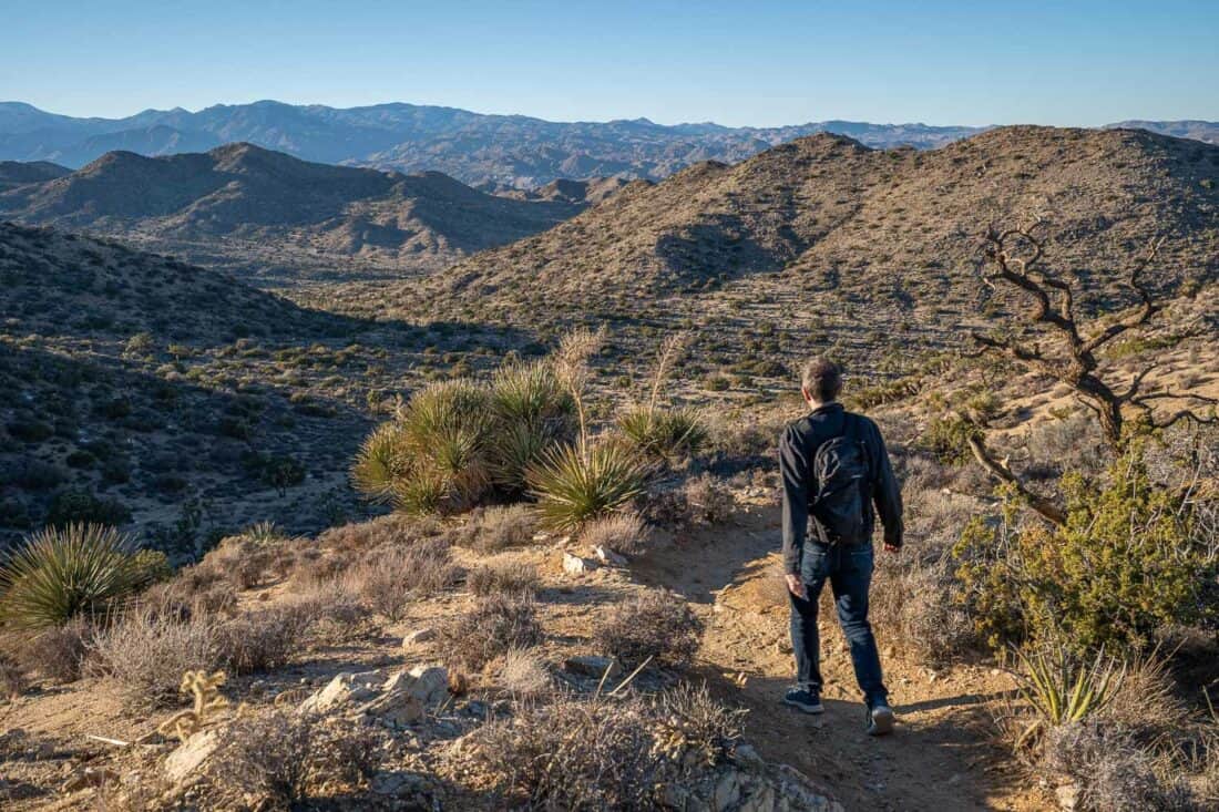 Hiking on the High View Nature Trail at Black Rock in Joshua Tree