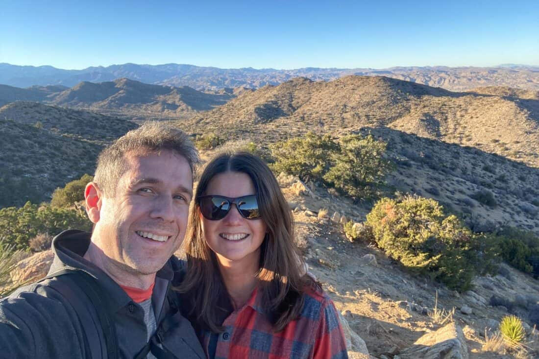 Simon and Erin at the top of the High View hike in Joshua Tree