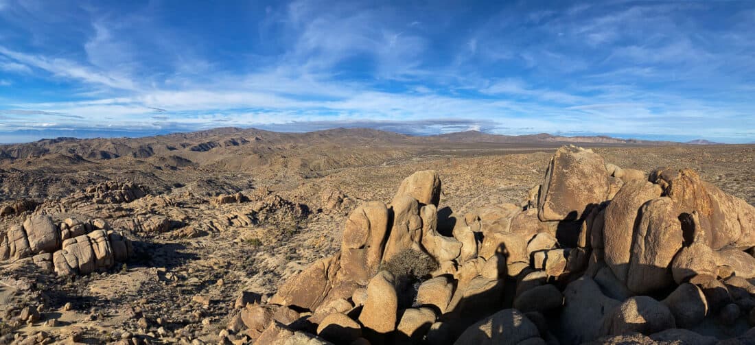 View from the top of Mastodon Peak in Joshua Tree