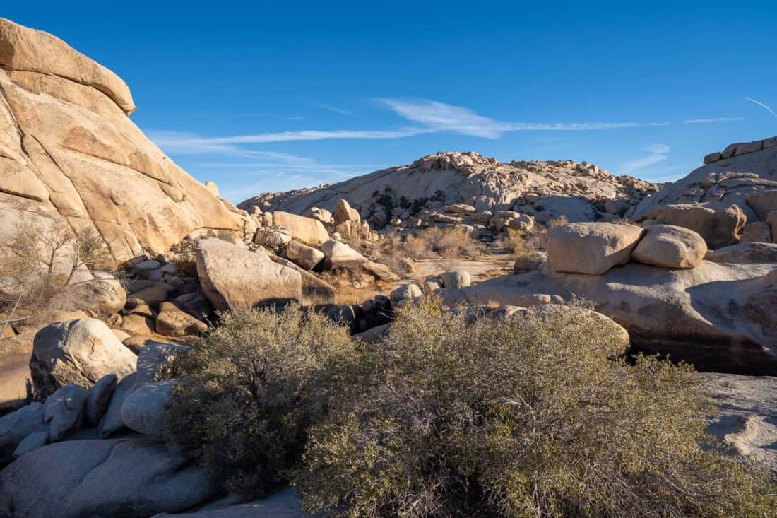 Empty Barker Dam in Joshua Tree National Park, California