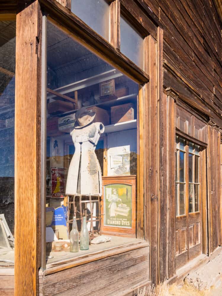 Shop front in the Ghost Town of Bodie