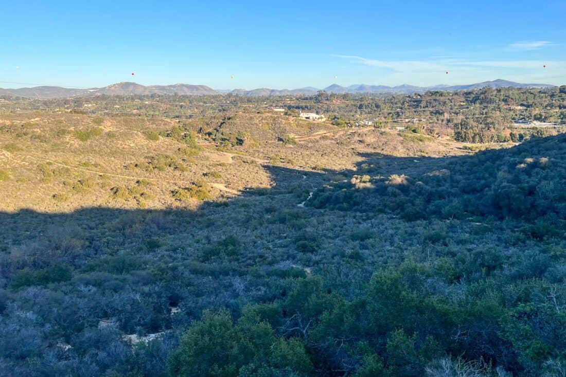 Manchester Preserve hiking trails in Encinitas, California, USA