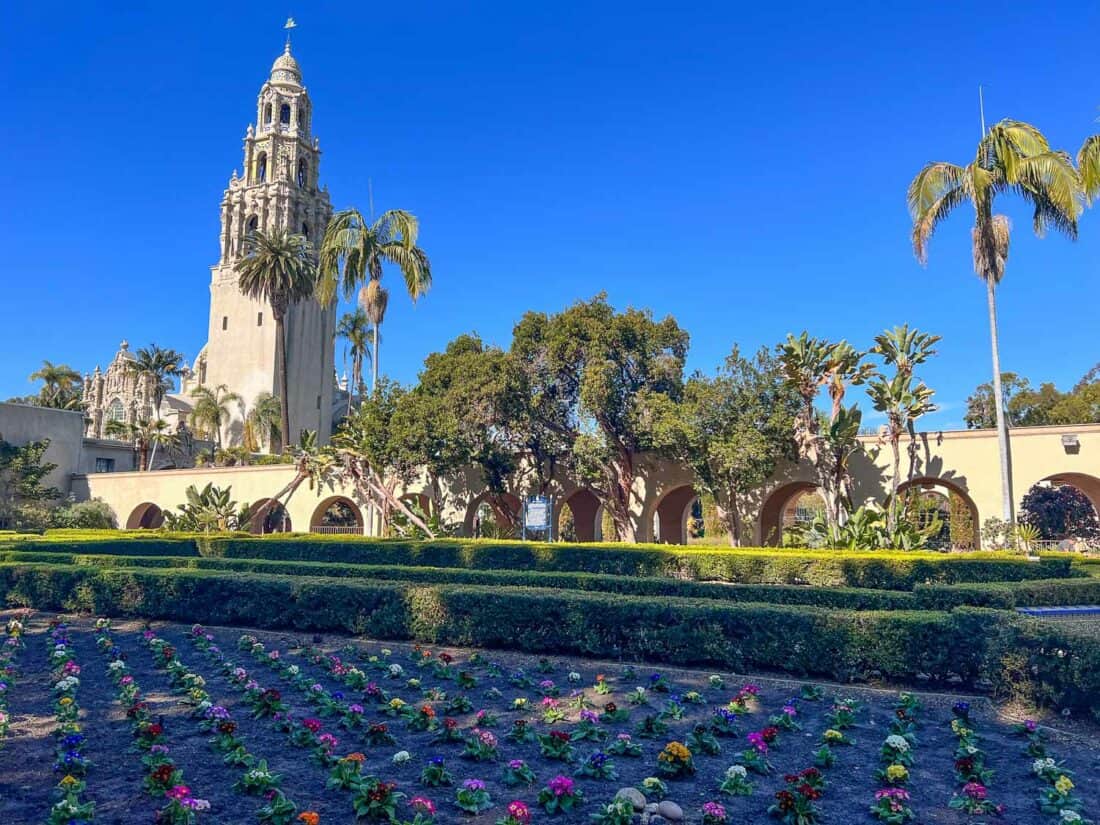 Alcazar Garden at Balboa Park, one of the best things to do outdoors in San Diego