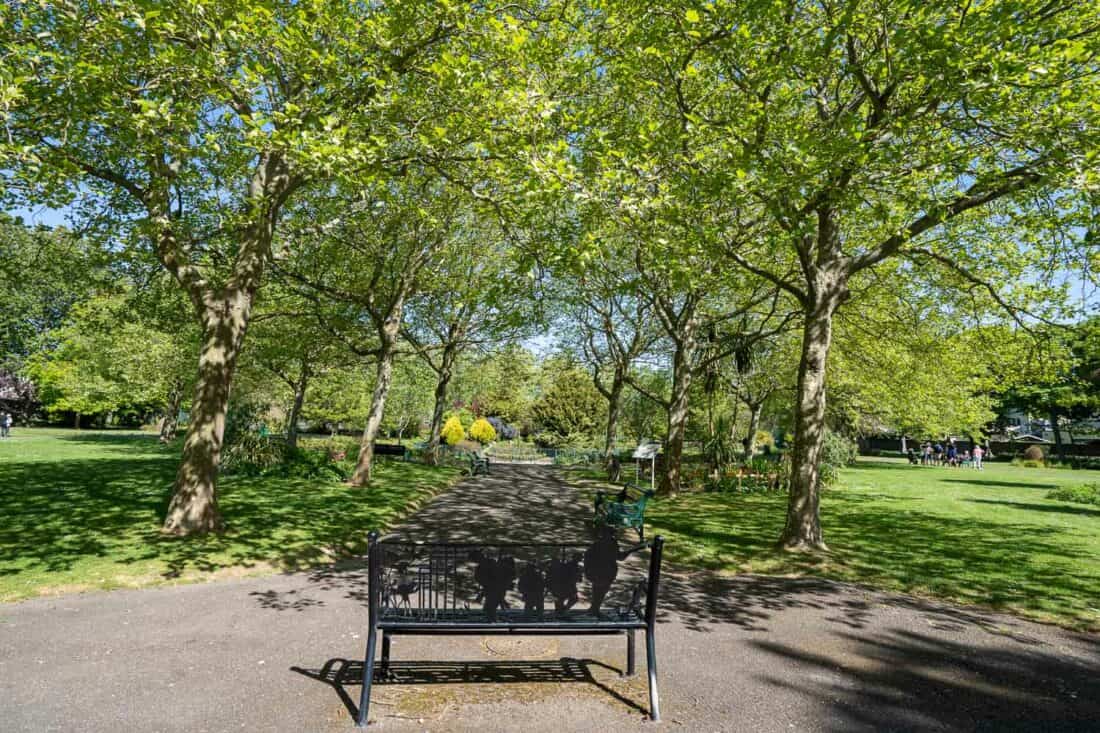 Bench in Beach House Park, Worthing, West Sussex