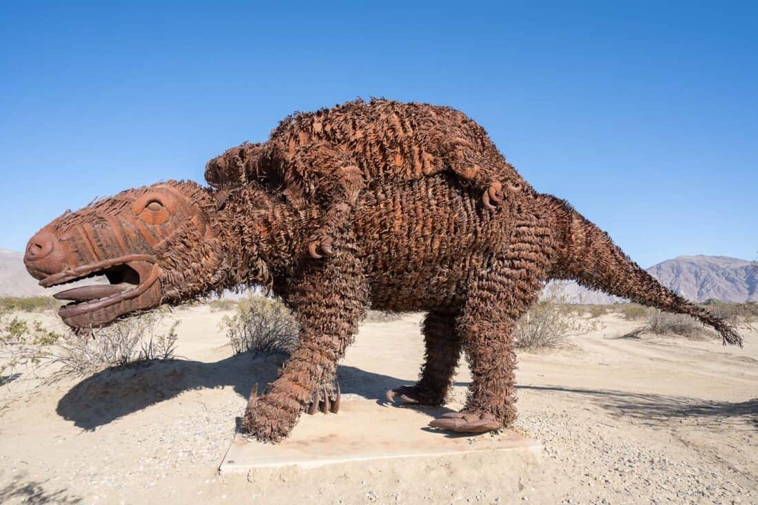 Harlan’s Ground Sloth is one of the best Galleta Meadows sculptures, California, USA