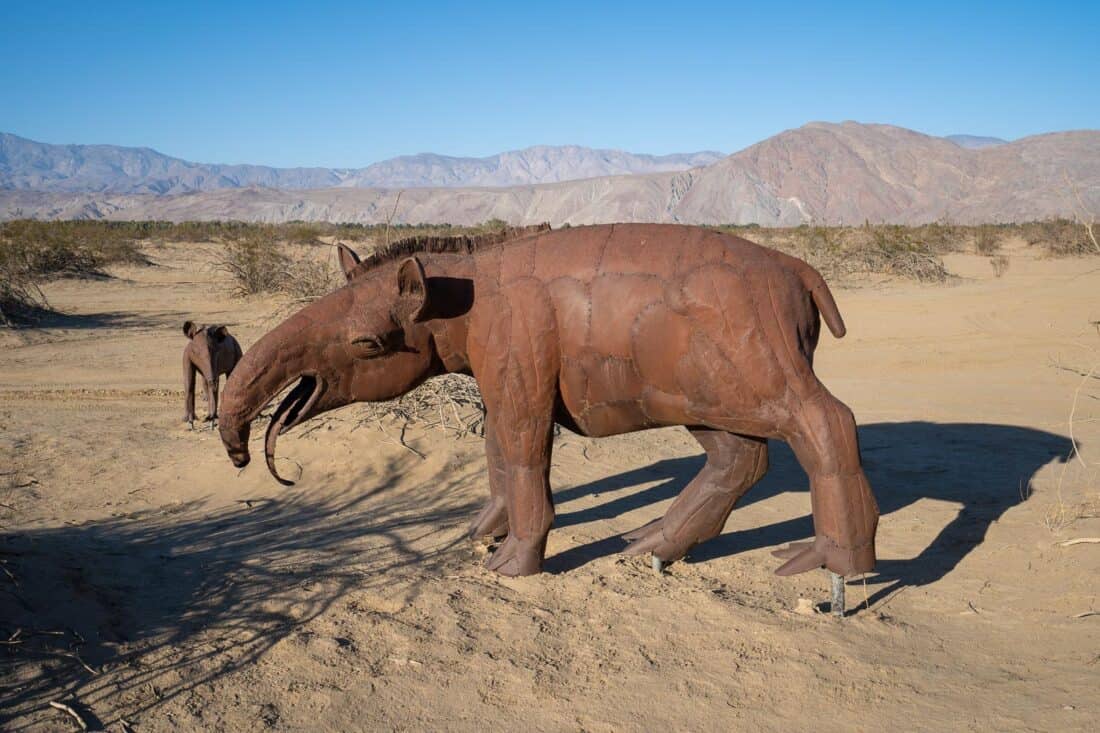 Tapir sculpture in Borrego Springs, California