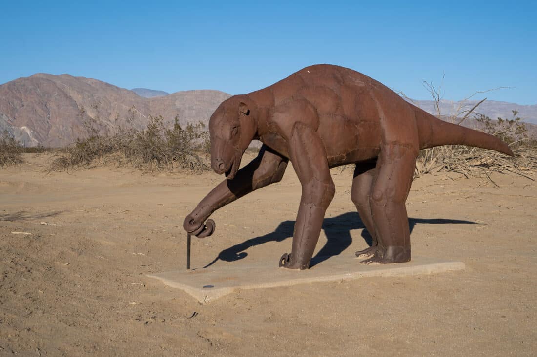 Shasta Ground Sloth, one of the Anza Borrego statues, California, USA