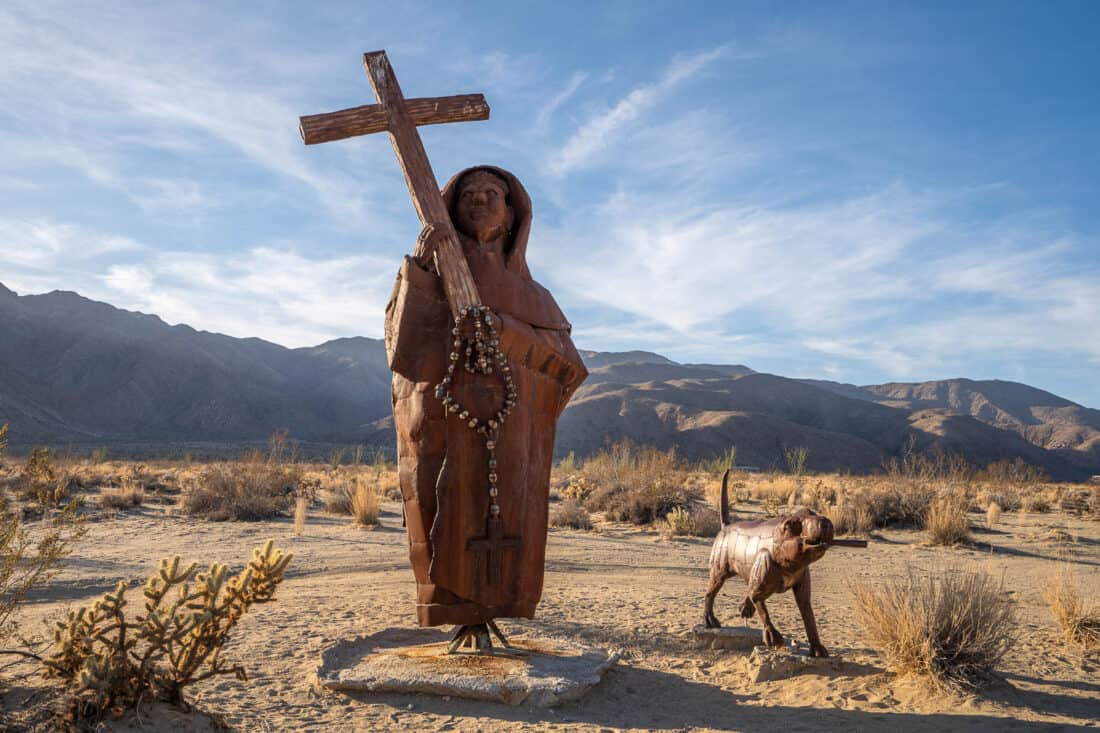 Spanish Padre desert art in Anza Borrego