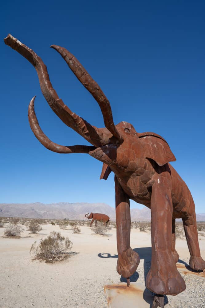 Mammoth sculpture in Anza Borrego, California, USA