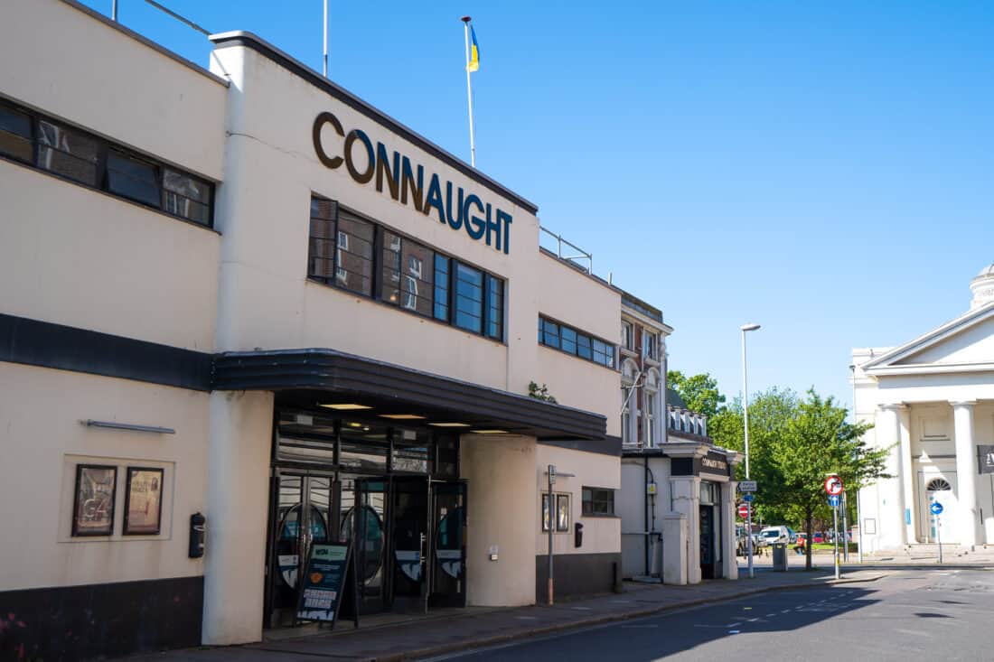 Art deco exterior of Connaught Theatre, Worthing