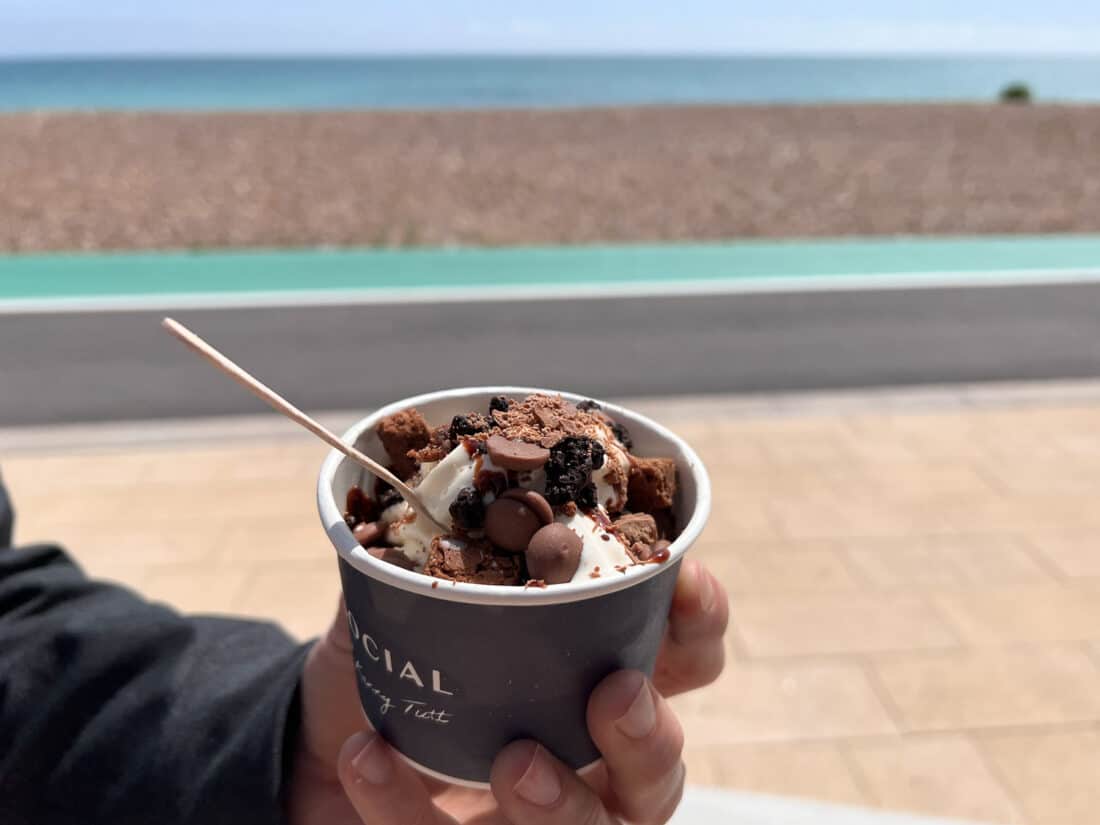 Death by Chocolate ice cream at Hatch at Bayside Social in Worthing