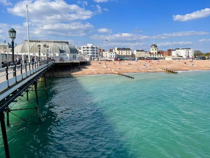 Worthing Pier, one of the best things to do in Worthing in West Sussex England